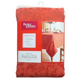 NWT Better Homes & Gardens Peach Paisley Oblong Rectangle Dining Tablecloth